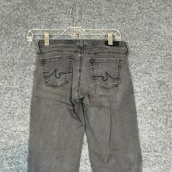 Adriano Goldschmied Jeans Womens 25 Gray Slim Straight Cropped Frayed Hem - Picture 13 of 16